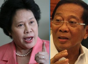Senator Miriam Defensor-Santiago and Vice President Jejomar Binay. INQUIRER file photos
