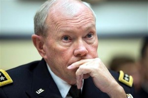 Joint Chiefs Chairman Gen. Martin Dempsey listens on Capitol Hill in Washington, Thursday, Nov. 13, 2014, while testifying before the House Armed Services committee hearing on the Islamic State group. AP