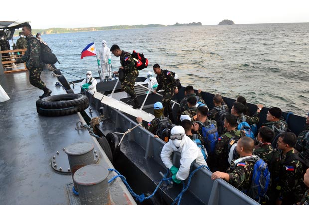 Filipino peacekeepers. Phil. Navy photo
