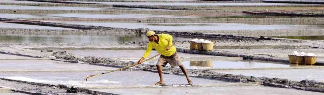 THE SALT farms of Dasol town in Pangasinan have spawned an industry that fuels the local economy.  WILLIE LOMIBAO/CONTRIBUTOR 