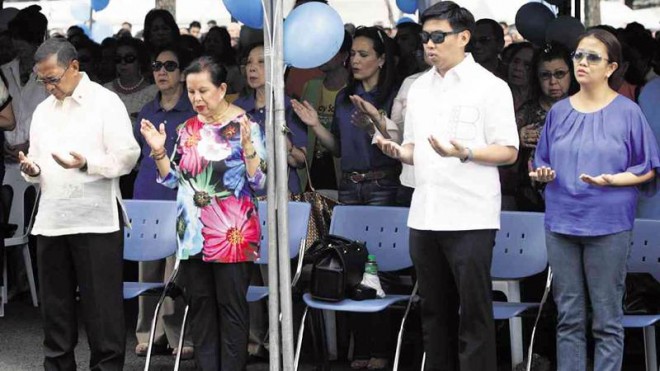 Vice President Jejomar Binay, Senator Nancy Binay, Makati Mayor Jejomar Binay Jr. #InquirerSeven