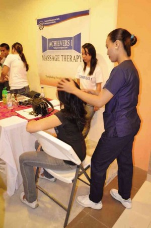 Massage therapy  were given during the Specialista Desk launch.