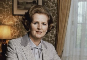 FILE - In this 1980 file photo, British Prime Minister Margaret Thatcher poses for a photograph in London. Newly released official papers show that former Prime Minister Margaret Thatcher’s government considered rebuilding Britain’s chemical weapons arsenal in the face of a Soviet threat in the early 1980s. (AP Photo/Gerald Penny, File)