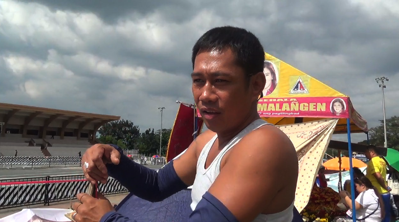 Jojo Araganas, a former prisoner, is among the first Black Nazarene devotees who trooped to Quirino Grandstand in Manila a day before the actual feast. CATHY MIRANDA 