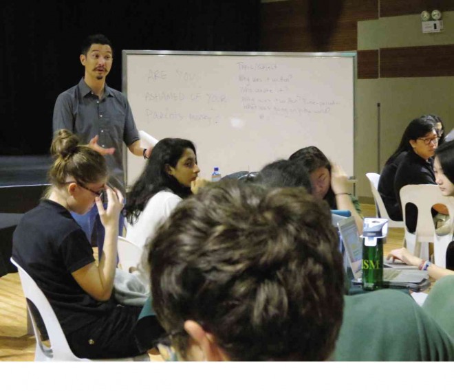 MIGUEL Syjuco answers International School Manila students’ questions about “Ilustrado,” fiction writing and freelance journalism. Robert Butcher/Contributor