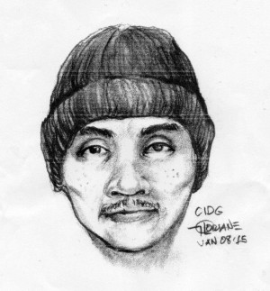 Artist's sketch of Ledesma's gunman
