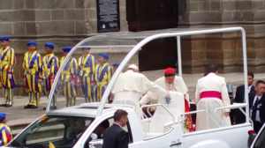 Pope Francis Cathedral arrival 2