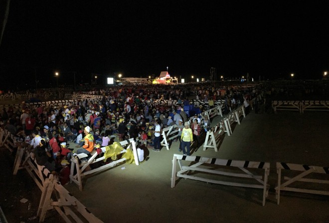 Pilgrims Friday evening have started coming in hoards to the airport venue of the papal mass.