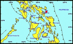 A magnitude 4.1 quake shook parts of Bicol on Saturday. Screengrab from Phivolcs' website