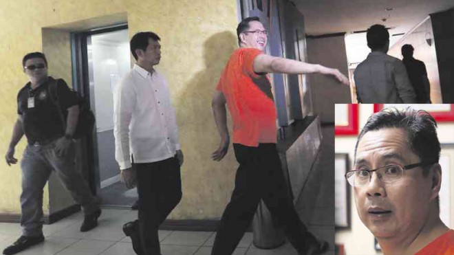 JUDGING by his swagger, businessman Ferdinand Guerrero is losing no sleep over his arrest after almost a year of eluding authorities. Guerrero is one of those charged with beating up TV host Vhong Navarro on Jan. 22 last year. NIÑO JESUS ORBETA