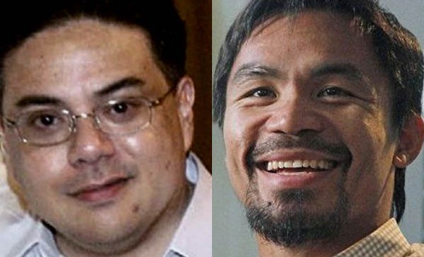 Representatives Julio Ledesma and Manny Pacquiao. INQUIRER.net