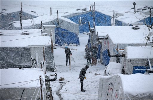 APTOPIX Mideast Lebanon Syrian Refugees Weather