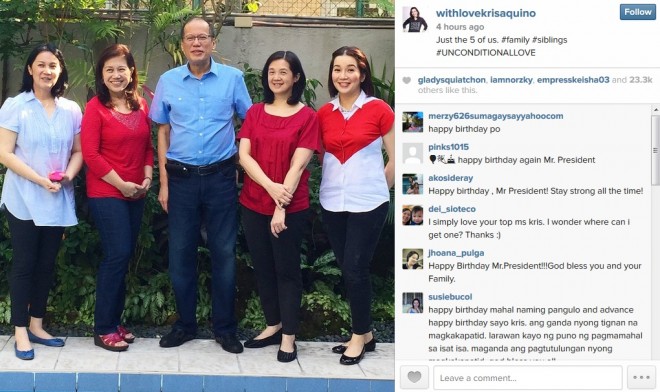 Screencap of Kris Aquino's Instagram post.