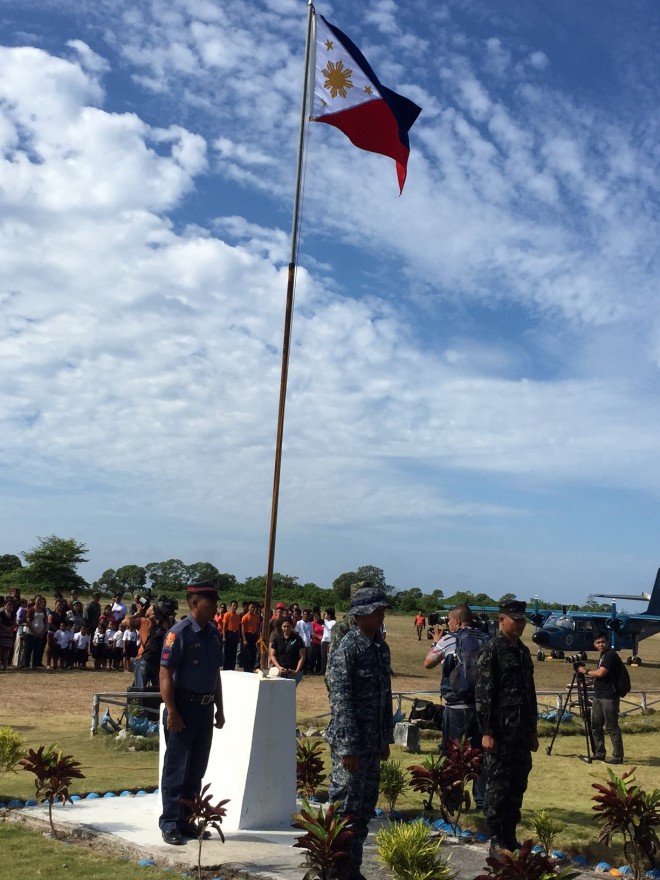 A flag-raising ceremony was held in Pag-asa on Wednesday, Feb. 25, during the Edsa people power revolution anniversary.