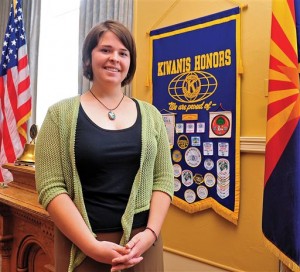 n this May 30, 2013, photo, Kayla Mueller is shown after speaking to a group in Prescott, Ariz. A statement that appeared on a militant website commonly used by the Islamic State group claimed that Mueller was killed in a Jordanian airstrike on Friday, Feb. 6, 2015, on the outskirts of the northern Syrian city of Raqqa, the militant group's main stronghold. AP