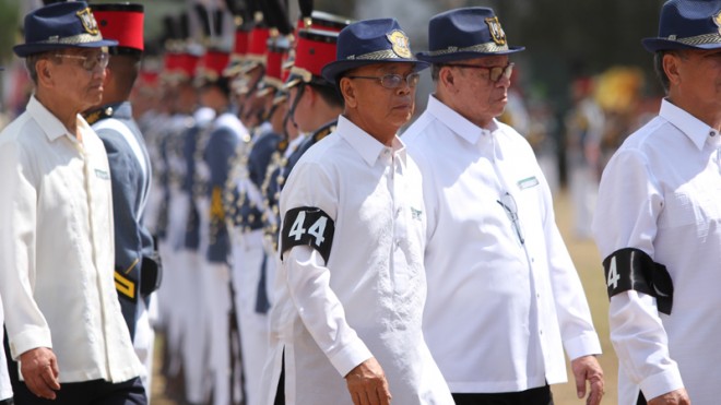 Some members of the PMA Class of 1967 wore black armbands at the alumni homecoming held at Fort del Pilar on Saturday. Armed Forces of the Philippines (AFP)