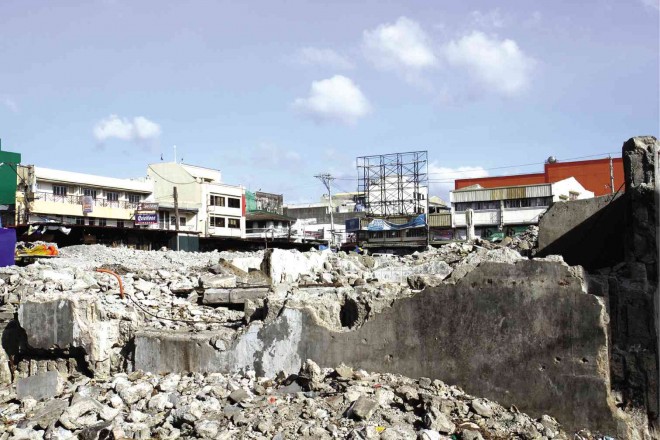 RUINS of the old market in Lucena City. DELFIN T. MALLARI JR./INQUIRER SOUTHERN LUZON