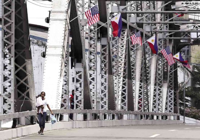 THE ONE-MONTH repair works include raising the bridge by .75 meters to give more headroom for barges plying the Pasig River. FILE PHOTO