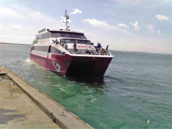 THE 2GO vessel  that slammed  into the port  in Cebu City,  injuring at least  21 passengers JHUNNEX NAPALLACAN/  INQUIRER VISAYAS 
