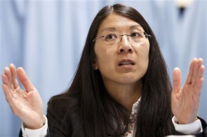  In this Tuesday, Feb. 18, 2014 file photo, Joanne Liu, International President of Medecins sans Frontieres (Doctors without Borders) speaks about the humanitarian situation in Central African Republic, during a news conference in Geneva, Switzerland. AP 