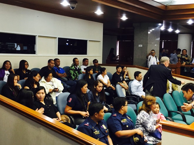 The families of some of the fallen SAF men at the Senate gallery