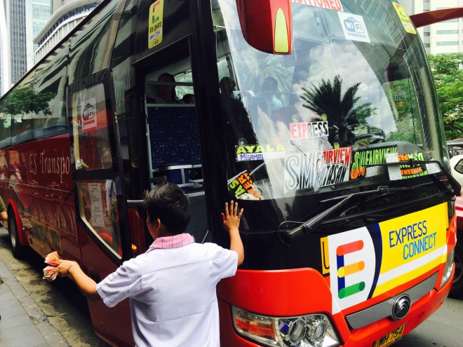 One of the 'express buses' which make just a few stops along Edsa. PHOTO BY NESTOR CORRALES/INQUIRER.net