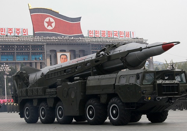FILE - In this Oct. 10, 2010 file photo, North Korea missiles on trucks make its way during a massive military parade to mark the 65th anniversary of the communist nation's ruling Workers' Party in Pyongyang, North Korea. Nuclear-armed North Korea has hundreds of ballistic missiles that can target its neighbors in Northeast Asia but it will need foreign technology to upgrade its arsenal and pose a more direct threat to the United States, U.S. researchers said Tuesday. (AP Photo/Vincent Yu)
