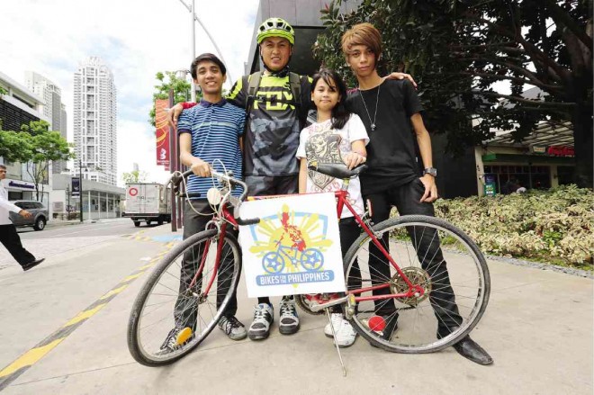 PEDALS VS POVERTY  Bike for the Philippines vice president training Bans Mendoza with BfP beneficiaries. 