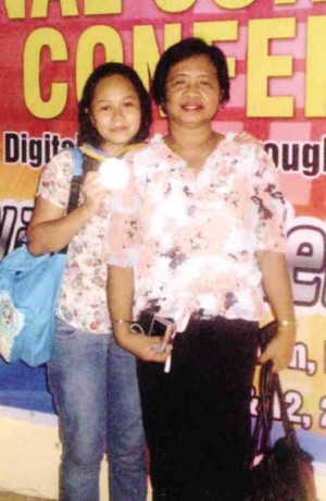 WITH ISABELITA Giron, her principal at Jose P. Laurel High School (Manila) 