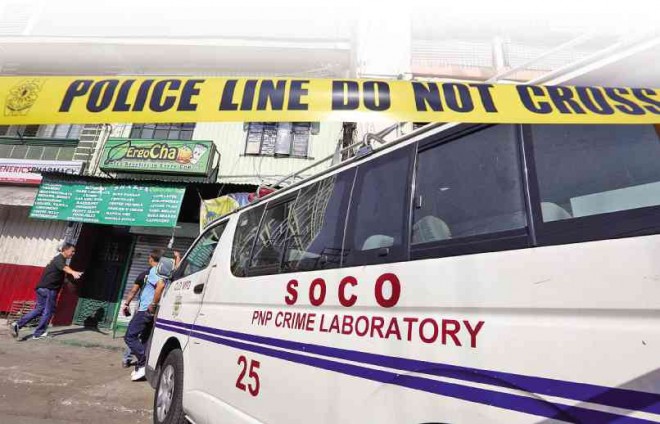  MANILA police probers return to the ErgoCha milk tea shop in Manila to look for more evidence after initial tests on samples taken from the establishment yielded no toxic substances. NIÑO JESUS ORBETA