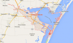 Corpus Christi US map