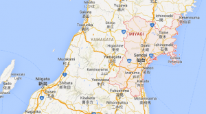 Miyagi Prefecture, Japan map