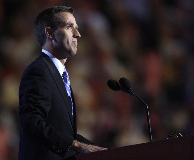 In this Wednesday, Aug. 27, 2008 file photo, Delaware Attorney General Beau Biden, son of Democratic vice presidential candidate, Sen. Joe Biden, D-Del., introduces his father at the Democratic National Convention in Denver. On Saturday, May 30, 2015, Vice President Biden announced the death of son, Beau, from brain cancer. AP