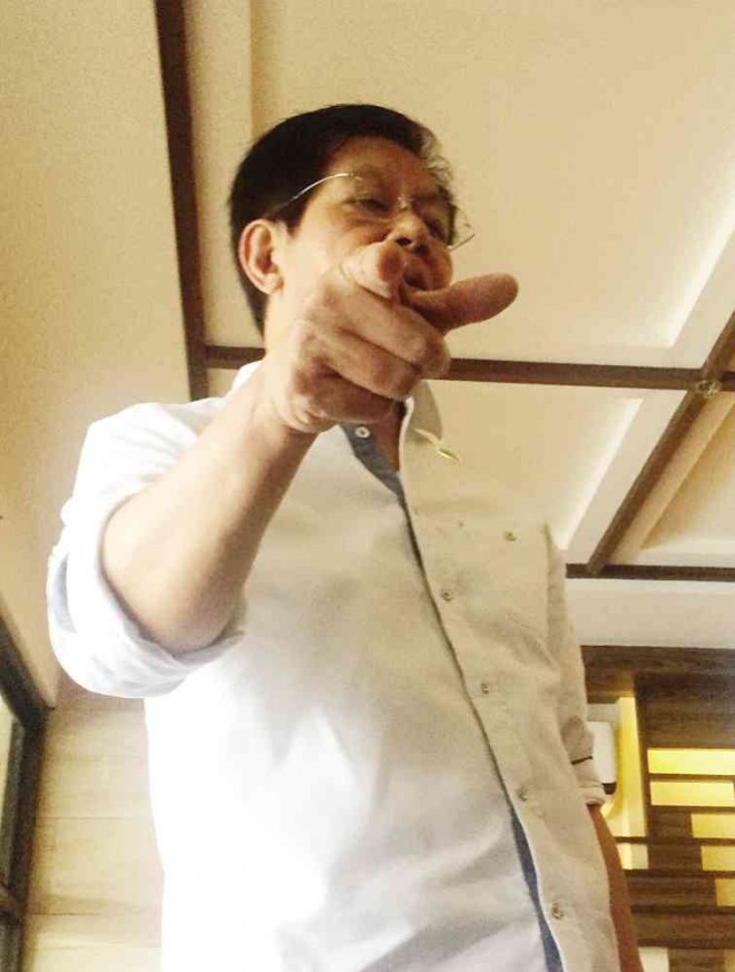 FORMER Sen. Panfilo Lacson, during an April 24 visit to Baguio City, said the Constitution should not be amended for the sole purpose of adapting to the conditions reached in peace talks. He has since gone on an advocacy to trim down the national budget for the benefit of local government units. VINCENT CABREZA/INQUIRER NORTHERN LUZON 