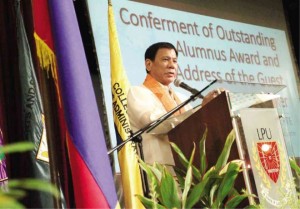 Davao City Mayor Rodrigo Duterte. KIMBERLY DE LA CRUZ