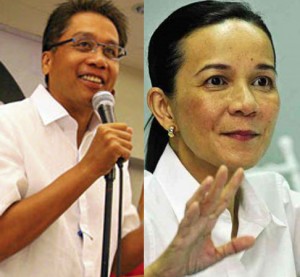 DILG Sec. Mar Roxas (left) and Senator Grace Poe have emerged as the probable standard-bearers for the Liberal Party in the 2016 elections. 