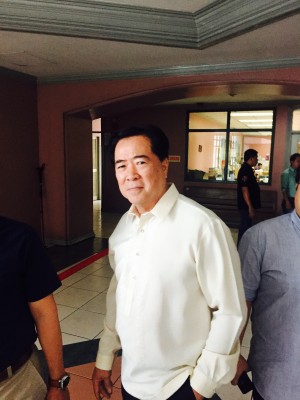 Bacolod Mayor Monico Puentevella attends his arraignment Friday. Nestor Corrales/INQUIRER.net