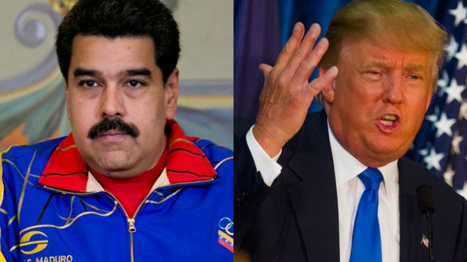 Venezuelan President Nicolas Maduro and Republican presidential candidate Donald Trump. AP photos