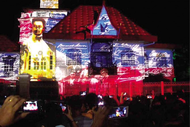 THIS year’s commemoration of Independence Day in Kawit town, Cavite province, drew a bigger audience even during the night because of a 20-minute lights and video show. CLIFFORD NUÑEZ/CONTRIBUTOR