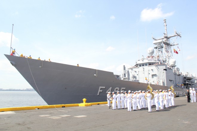 A Turkish Navy ship arrives in Manila on Monday at the Pier in 15 in South Harbor, Manila for a goodwill visit. This is the first time a Turkish ship docked in Manila./ PHOTO FROM PHILIPPINE NAVY 