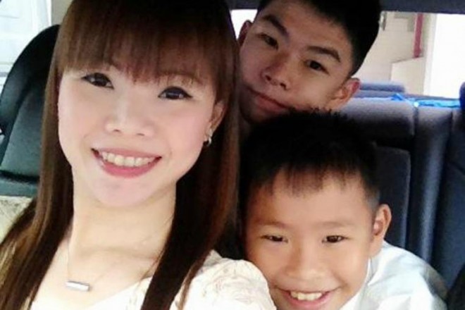 Annie Lim, 41, started driving a taxi for her two teenage sons, Aloysius Teo, 18, (middle) and Alvin Teo, 13. PHOTO COURTESY OF ANNIE LIM 