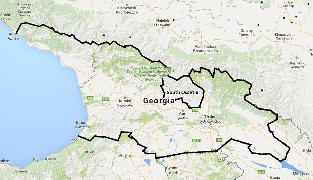 Georgia Sout Ossetia Map 