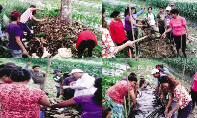 WOMEN are trained in rapid composting of discarded plant materials like leaves, stalks and trunks.