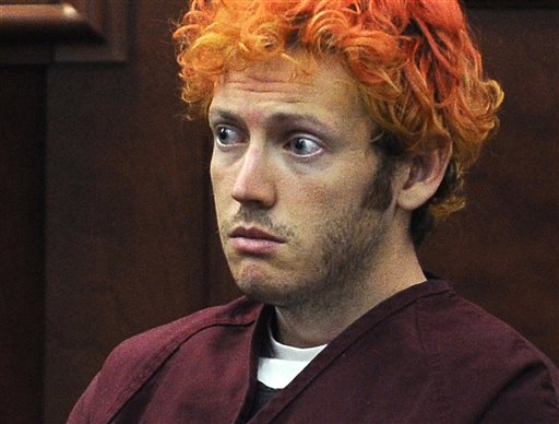 In this July 23, 2012 file photo, James Holmes, who is charged with killing 12 moviegoers and wounding 70 more in a shooting spree in a crowded theatre in 2012, sits in Arapahoe County District Court in Centennial, Colo. On Thursday, July 16, 2015, a jury found Holmes guilty of murder in the methodically planned attack. The verdict means the 27-year-old former neuroscience graduate student could get the death penalty for the shooting. (RJ Sangosti/The Denver Post via AP, Pool, File)
