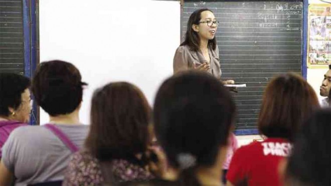 NEPALES conducts a seminar for teachers of Santo Cristo Elementary School in Quezon City. Photo courtesy of Vince Zabala