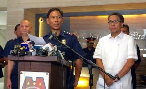 Police Director Ricardo Marquez delivers speech after Interior Secretary Mar Roxas announced his appointment as PNP chief on Tuesday. Julliane Love De Jesu/INQUIRER.net
