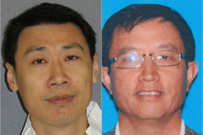 Sun (left) waited at a car park in his Mercedes-Benz SUV, then knocked Liu down when he turned up.PHOTO: ORANGE COUNTY SHERIFF'S DEPARTMENT, DMV