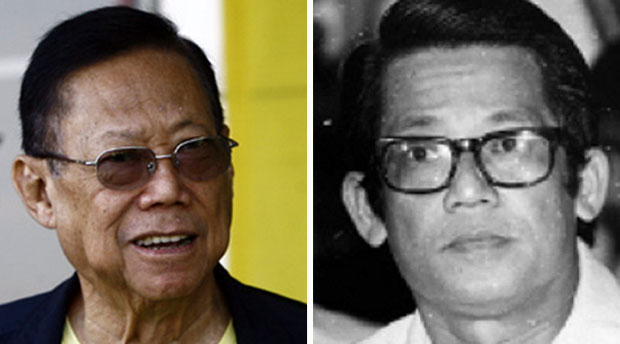 Butz and Ninoy Aquino. INQUIRER FILE PHOTOS