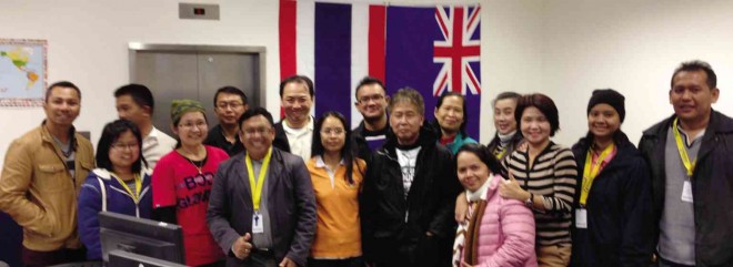 PUBLIC health educators from Thailand  with Thai editor Nirunsak Boonchan