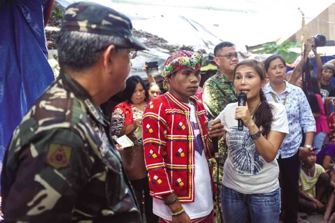 DISPLACED “lumad” said they were insulted by the way the dialogue led by North Cotabato 2nd District Rep. Nancy Catamco was conducted at an evacuation center in Davao City last July 22.KARLOS MANLUPIG/INQUIRER MINDANAO